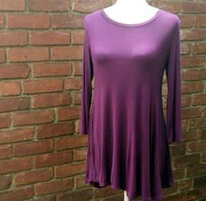 Logo Lori Goldstein purple tunic w/pockets! XS